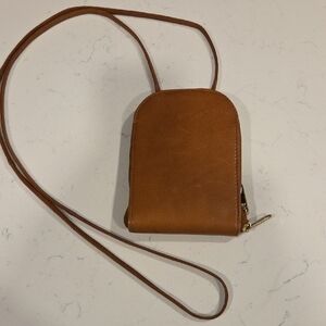 HOBO International Vintage 90s Tan 100% Leather Crossbody Bag